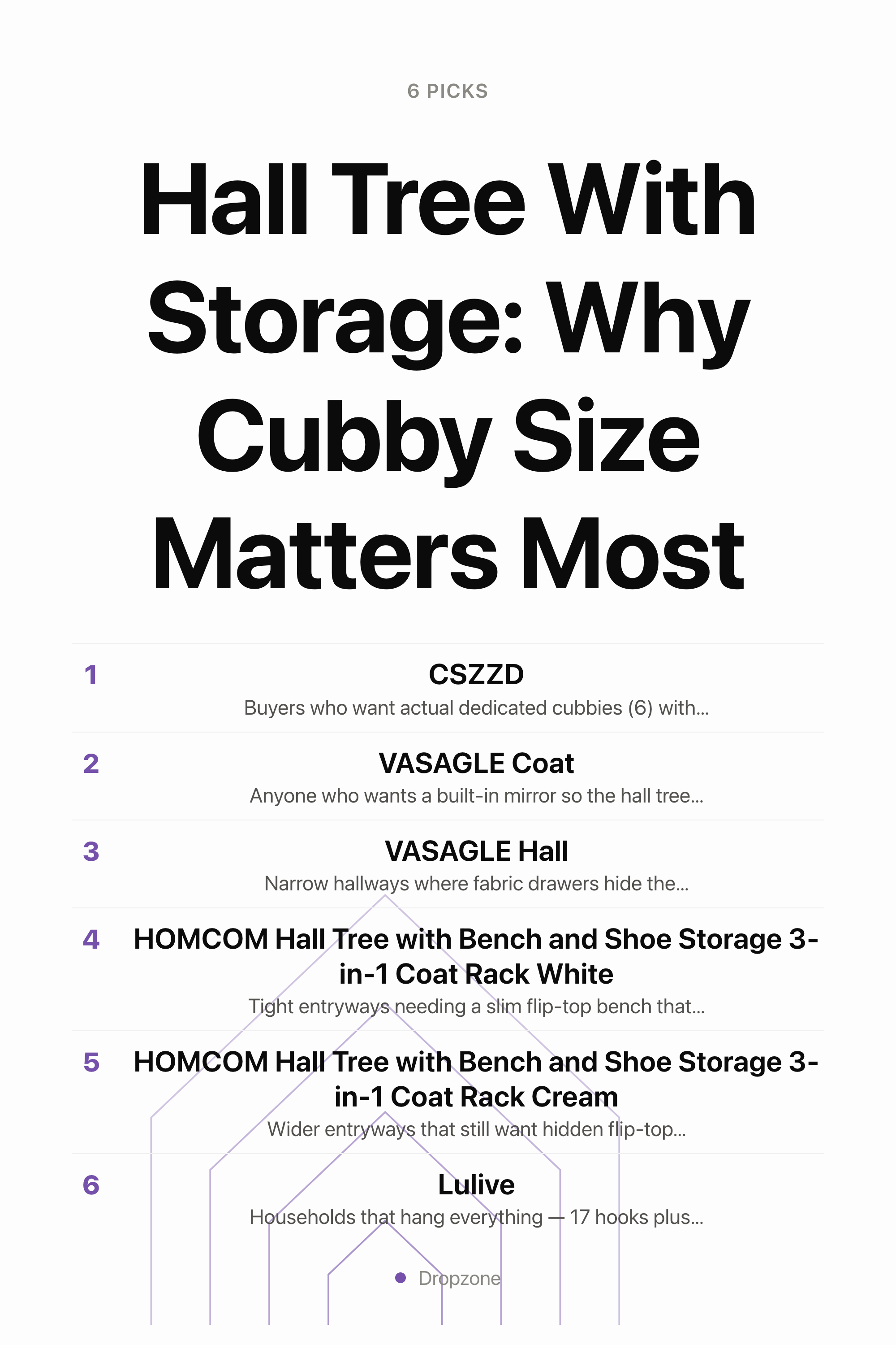 Hall Tree With Storage: Why Cubby Size Matters Most — the picks, as a saveable list